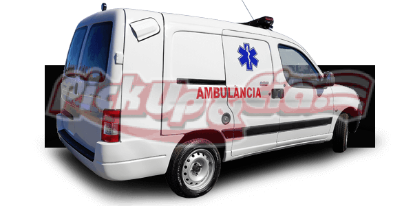 Ambulância Peugeot Partner simples remoção com alongamento da parte traseira