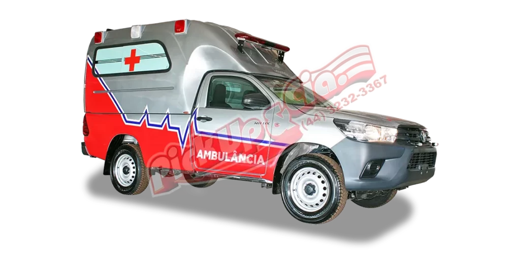 Transformação de fibra em ambulancia para nota toyota cabine simples ambulancia.