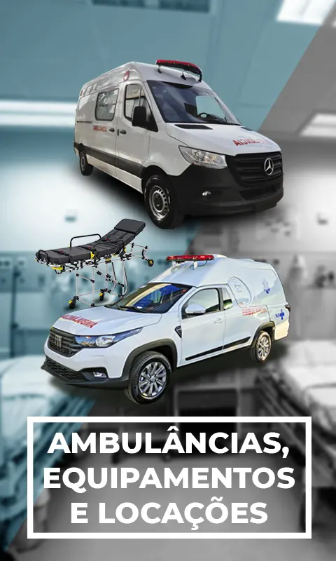banner vertical para transformação de ambulância