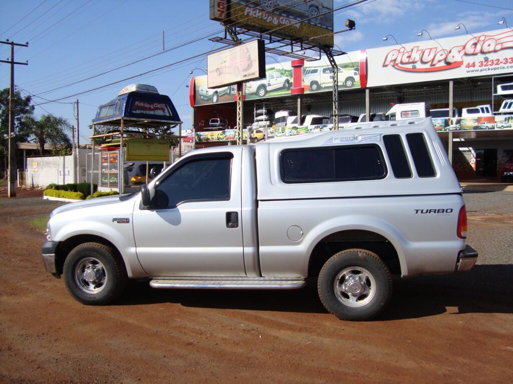 Capota de Fibra Tobogã para F250 cabine simples.