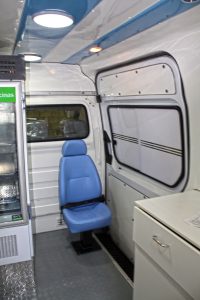 Escritório móvel, consultório móvel de fibra