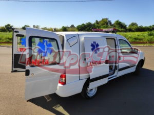 Ambulância Peugeot Partner simples remoção com alongamento da parte traseira